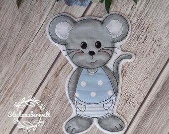 Archivo de bordado de niño ratón, garabato/aplicación/patrón de bordado/motivo de bordado en 5 tamaños 10x14/ 13x18/ 15x24/ 18x28/ 20x30