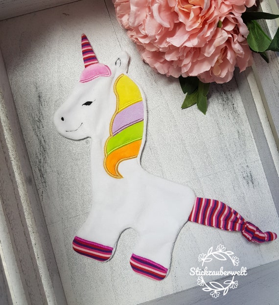 Fichier de broderie ITH, Licorne, doudou, doudou, tissu crépitant, ITH,  fichier de broderie, motif de broderie motif de broderie 20x28 (taille de