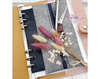 Ring binder pen pocket for filing without inner lining/ pencil case/ pen pocket/ ITH/ embroidery file/ for frame 15x24