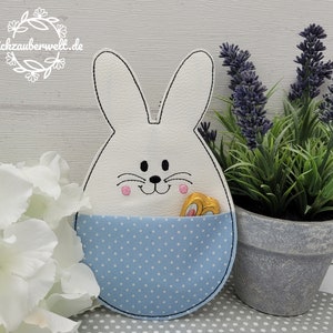Fichier de broderie ITH lapin, pendentif, lapin, Pâques, fichier de broderie cadeau cachant l'oeuf de lapin 13x18