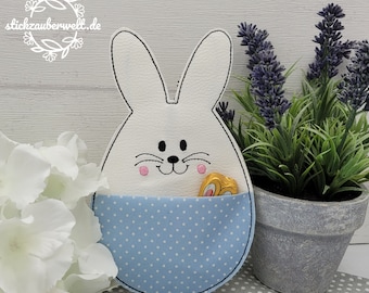 ITH embroidery file rabbit, pendant, bunny, Easter, gift embroidery file hiding bunny egg 13x18