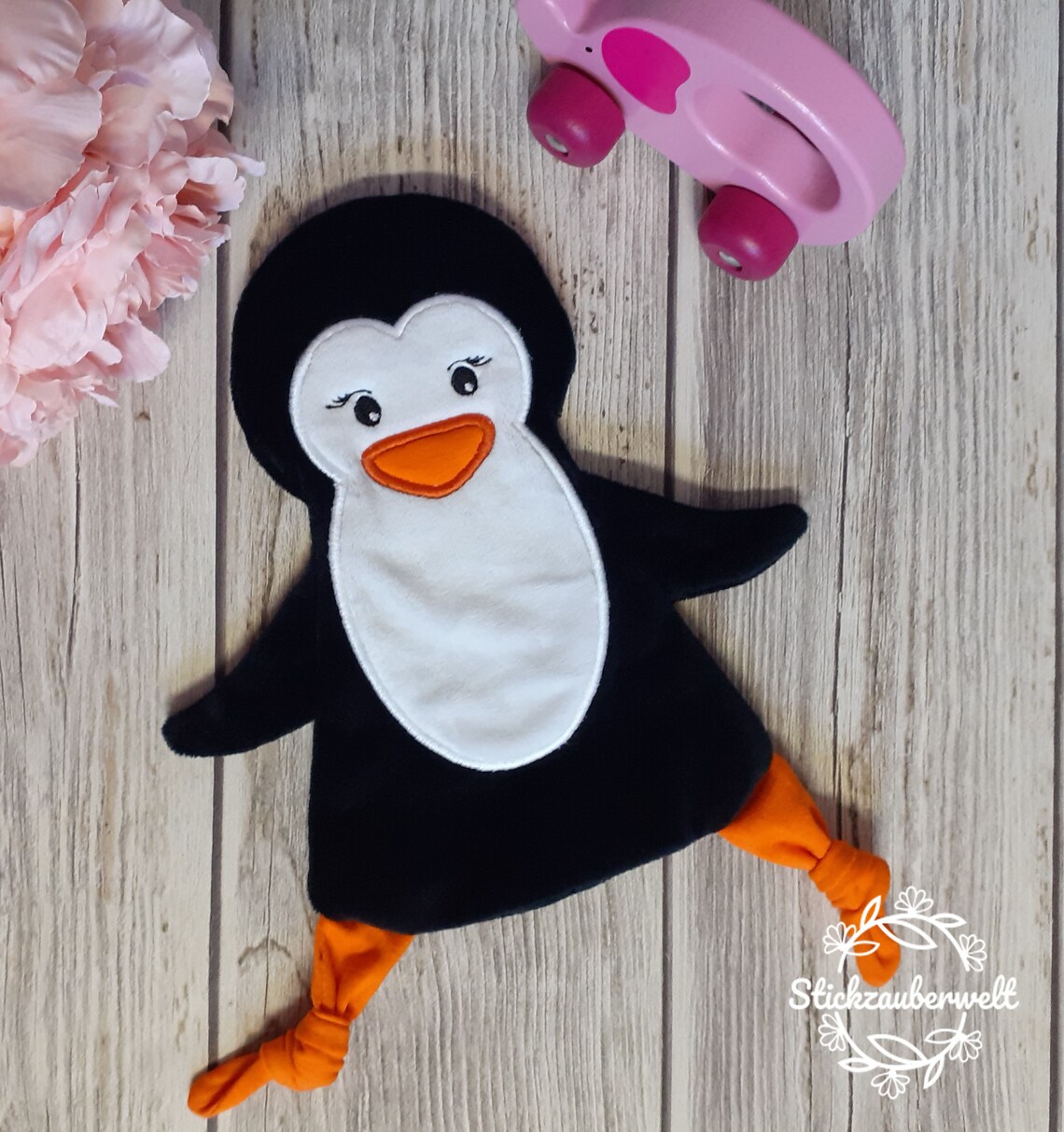Kuscheltier Pinguin Schnuffeltuch - 35cm Weiches Schmusetuch Für Babys