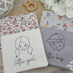 ITH embroidery files set U-heft covers/ envelope/ ITH /embroidery file/ quilt/ 24x36 /little girl/ little boy + blank file
