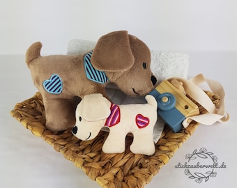 ITH embroidery file, dog pillow, cuddly pillow / embroidery file in 5 sizes 13x18 / 15x24/ 16x26/ 18x28/ 20x30