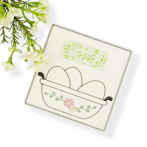 Insertar tarjeta / regalo / vale / tarjeta cesta de Pascua / cumplidor de deseos / archivo de bordado ITH en 10x10