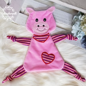 ITH embroidery file piggy, comfort blanket, cuddly blanket, embroidery file, embroidery pattern / embroidery motif, 18x28 (18x30/20x28)