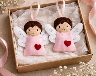 ITH embroidery file, guardian angel, angel, lucky charm, pendant, ITH, embroidery file, embroidery pattern / embroidery motif, 10x10
