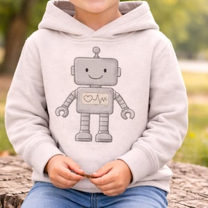 Embroidery file Robot 1, Doodle/Appliqué/Embroidery pattern in 4 sizes 13x18/ 15x24/ 16x26/ 18x28
