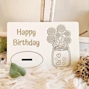 Laser file/ file for laser cutter/ birthday card/ flower card/ Happy Birthday/ laser cut file/ SVG /XCS