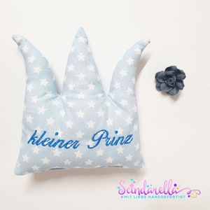 ITH embroidery file, crown little prince, decorative pillow, rattle, cuddly pillow, embroidery file, embroidery pattern in 4 sizes 15x24 /16x26/18x30/ 20x30