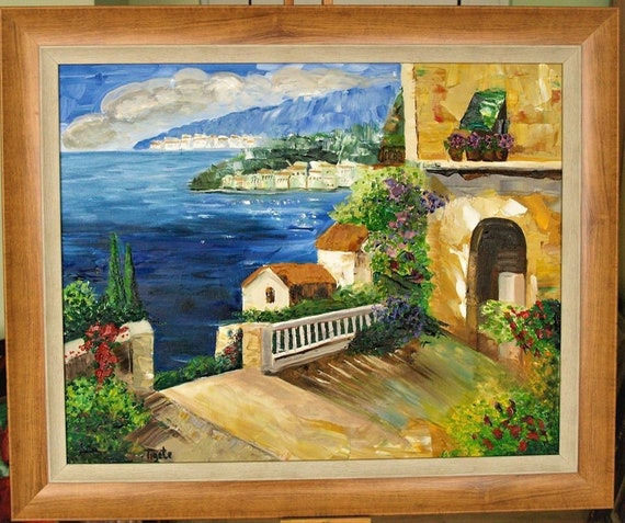 Marco Grande Paisaje Pintura Vintage Foto Living Casa De Muñecas Miniaturas