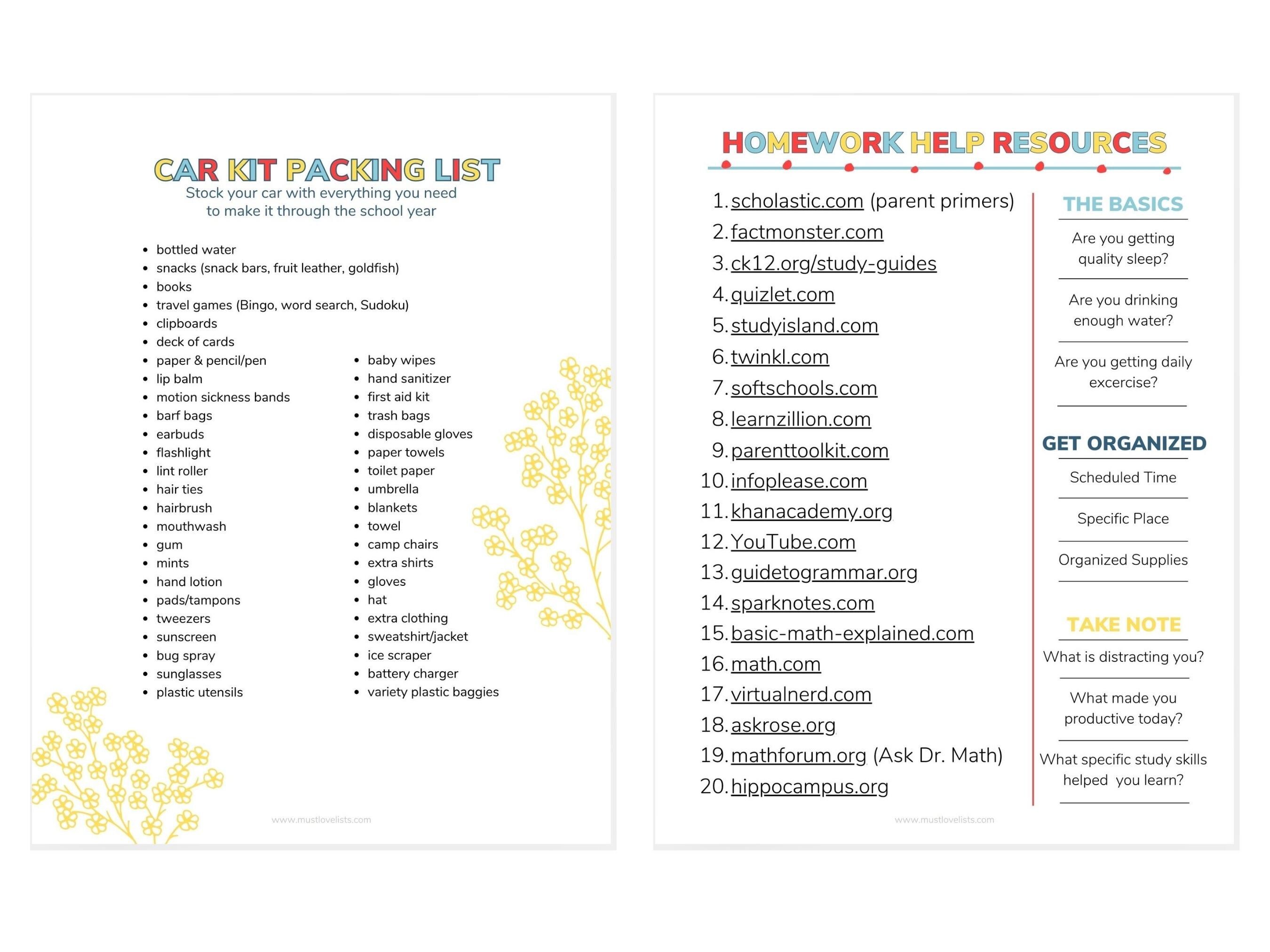 FREE! - Back to School Supplies List - Checklist - Twinkl