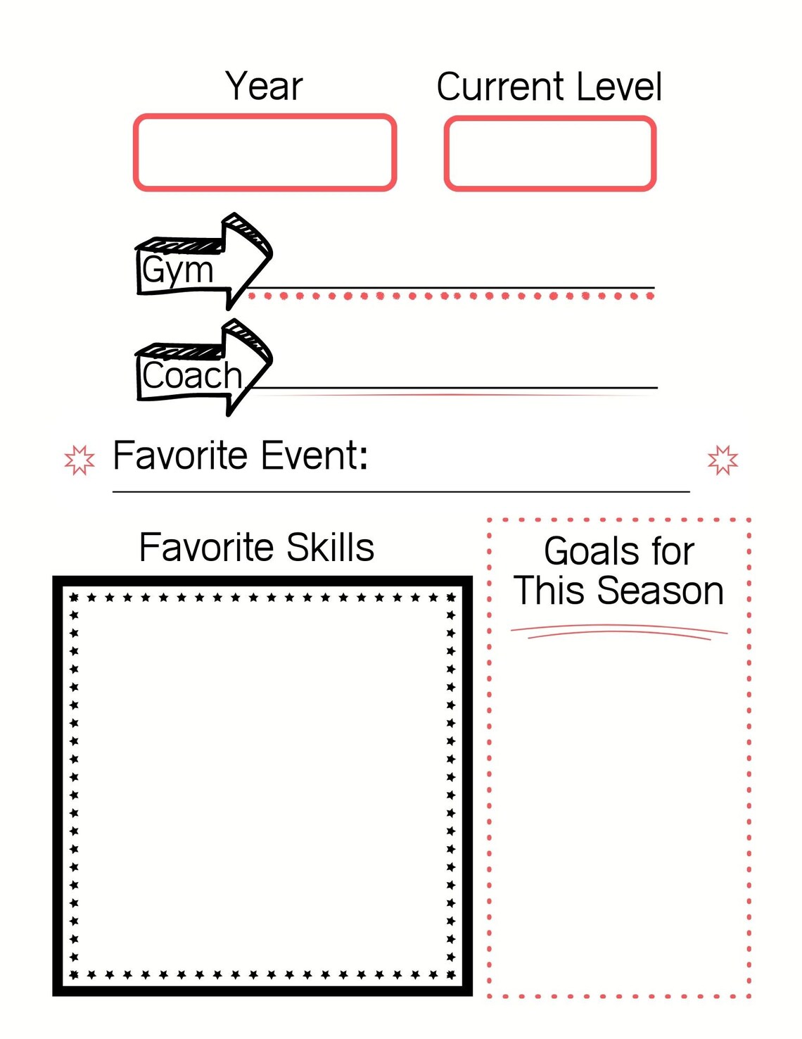 Gymnastics Meet Tracker, Printable Gymnastics Journal, Gymnast Gift - Etsy