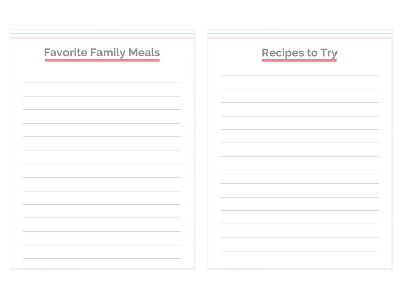 Meal Planning Bundle Monthly Meal Planner Weekly Meal - Etsy