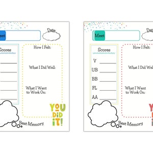 Gymnastics Meet Tracker, Printable Gymnastics Journal, Gymnast Gift - Etsy