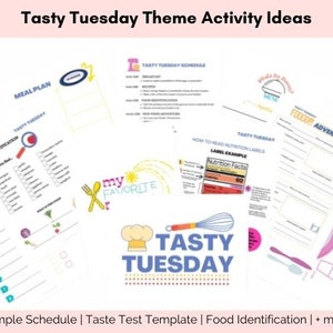 Dzień tematyczny „Smaczny wtorek” dla edukacji domowej, mini-jednostka edukacyjna do nauki jedzenia