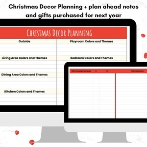 Google Sheets Christmas planner to organize gift lists, advent activities, menus, baking, reading list.