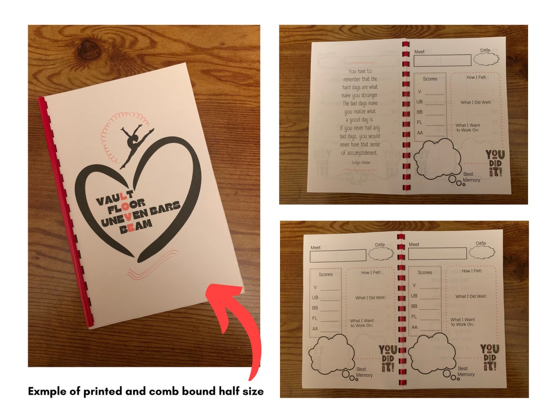 Gymnastics Meet Tracker, Printable Gymnastics Journal, Gymnast Gift - Etsy