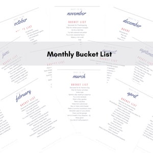 Monthly Planning Lists, Monthly Bucket Lists, Monthly Fun Holidays image 3