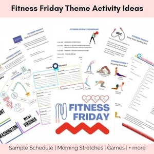 Fitness Friday Hashtag Homeschool Theme Day, Fitness Activity Mini-Unit Study