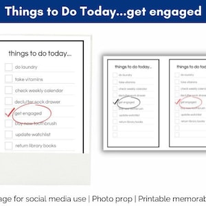 Engagement photo prop, wedding engagement social media post