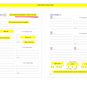 Weekly Planner Pages, Weekly Habit Tracker, Weekly Gratitude, Weekly Priorities image 2