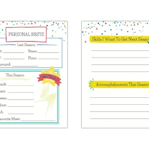 Gymnastics Meet Tracker, Printable Gymnastics Journal, Gymnast Gift - Etsy