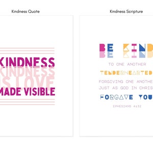 Kindness Printable Bundle, Random Acts of Kindness, Kindness Scripture ...