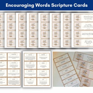 Cartes bibliques encourageantes, idées du mot de l'année, mémorisation hebdomadaire des Écritures