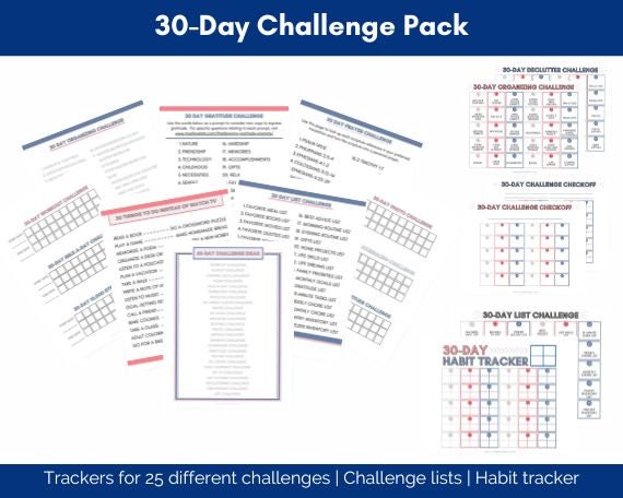 30-Day Challenge Tracker: Habit & Fitness (PDF Download)