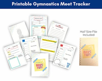 Gymnastics Meet Tracker, Printable Gymnastics Journal, Gymnast Gift