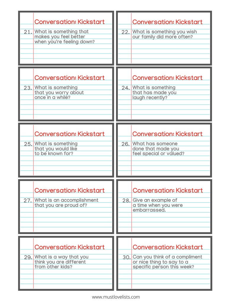printable conversation starters
