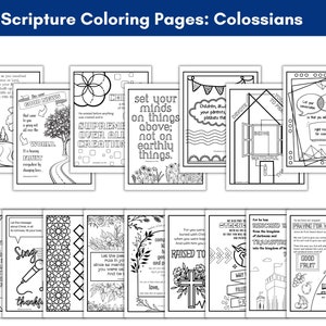 Páginas para colorear de las Escrituras de Colosenses: Actividades para la escuela dominical
