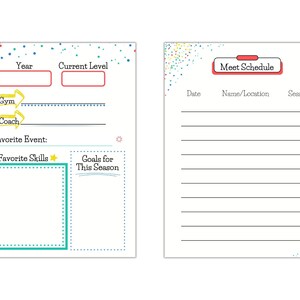 Gymnastics Meet Tracker, Printable Gymnastics Journal, Gymnast Gift - Etsy