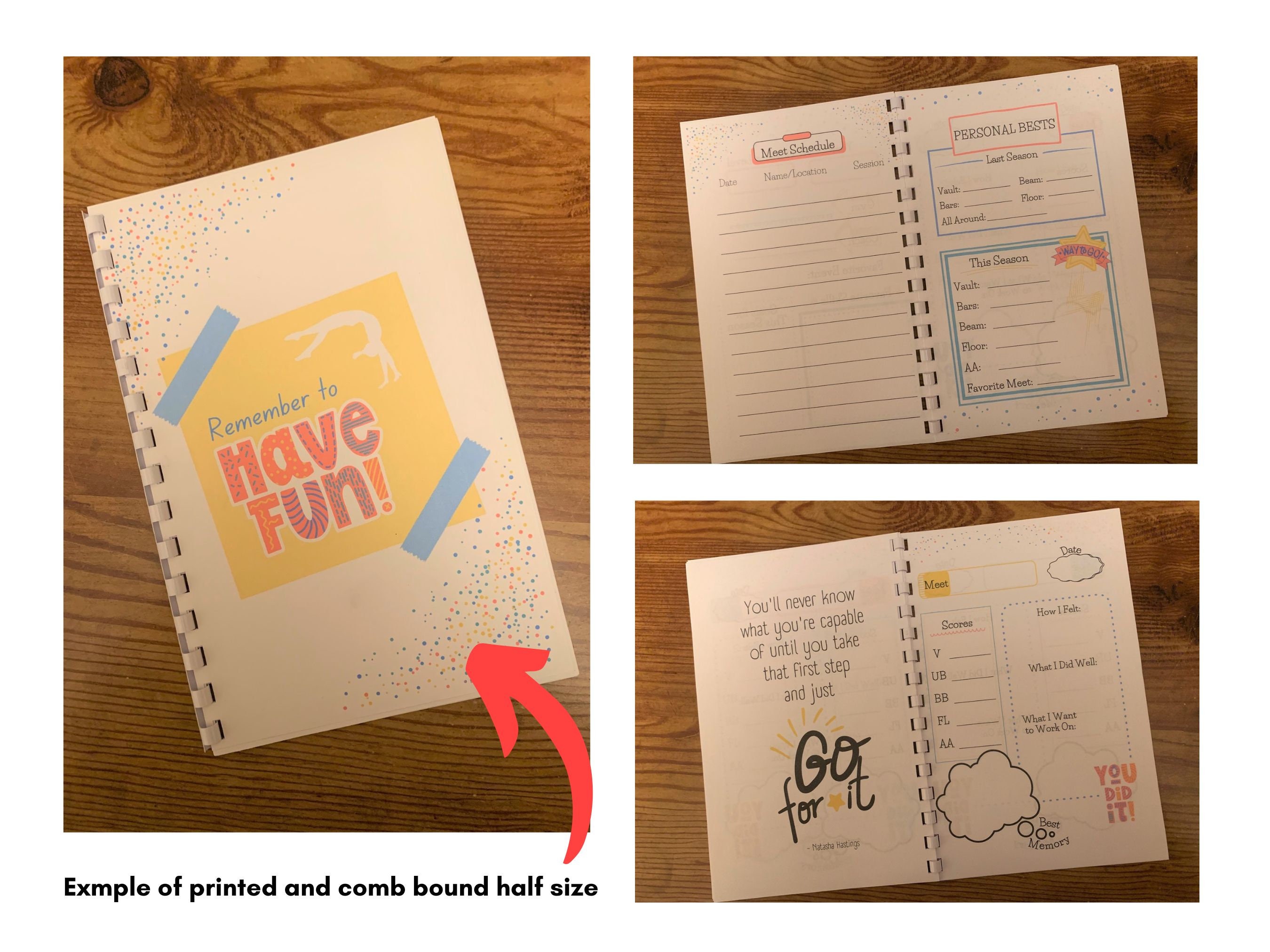 Gymnastics Meet Tracker, Printable Gymnastics Journal, Gymnast Gift - Etsy