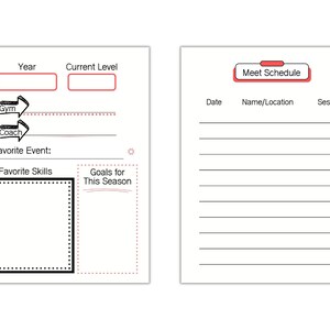 Gymnastics Meet Tracker, Printable Gymnastics Journal, Gymnast Gift - Etsy