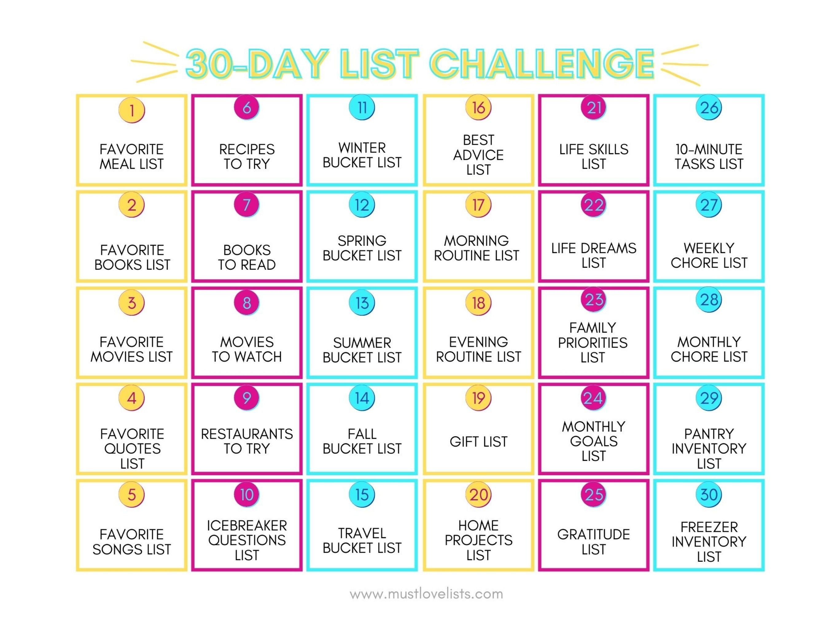 30 Day Challenge Pack Habit Tracker 30 Day Health Challenge - Etsy