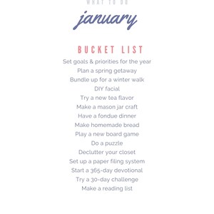 Monthly Planning Lists, Monthly Bucket Lists, Monthly Fun Holidays image 7