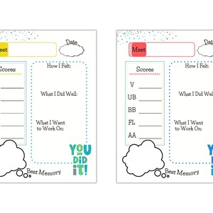 Gymnastics Meet Tracker, Printable Gymnastics Journal, Gymnast Gift - Etsy