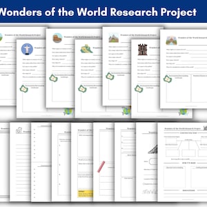 Wonders of the World Research Project, Homeschool Wonders of the World Unit Study