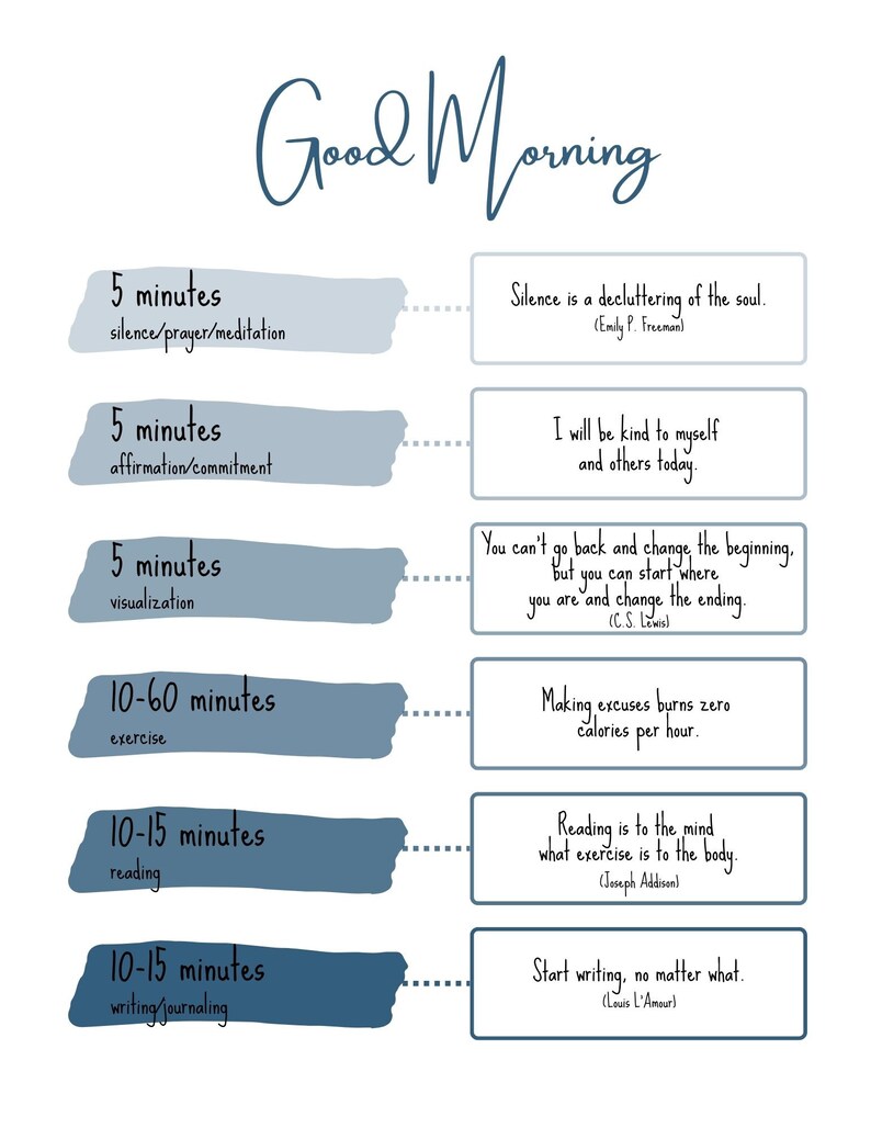 SAVERS Miracle Morning Inspiration (blue Ombre), Good Morning ...