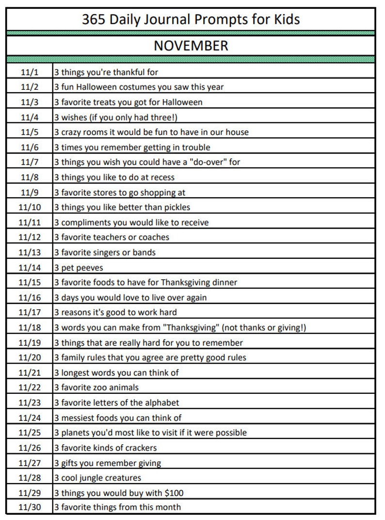 365 tägliche Journal Prompts für Kinder: Fragen schreiben (PDF Download) Bild 6