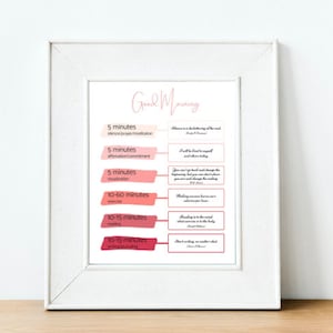 SAVERS Miracle Morning Inspiration (pink ombre), Good Morning Inspiration Printable, Morning Routine Inspiration