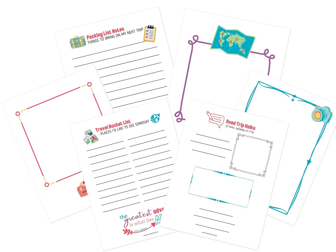 Printable Road Trip Journal, Road Trip Activity Book, Kids Travel Journal - Etsy