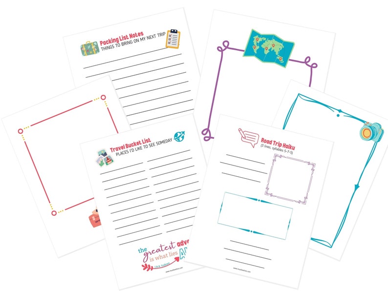 Printable Road Trip Journal, Road Trip Activity Book, Kids Travel Journal - Etsy