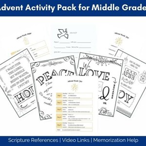 Advent Activity Pack for Middle Grades, Homeschool Advent Unit Study ...