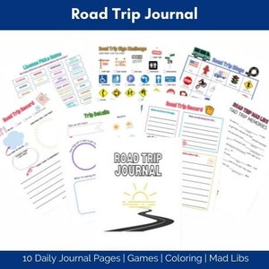 Printable Road Trip Journal, Road Trip Activity Book, Kids Travel Journal - Etsy