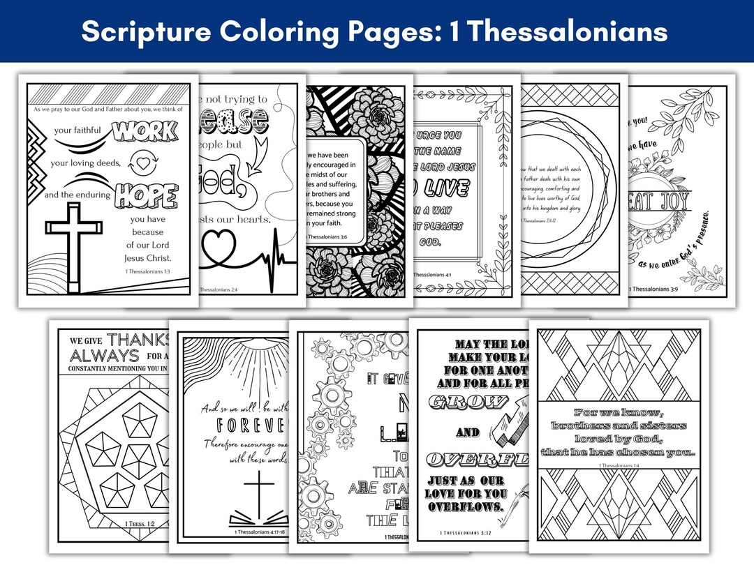 Scripture Coloring Pages, 1 Thessalonians, Sunday School and Sermon ...