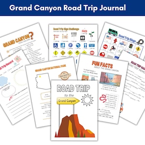 Carnet de voyage pour les enfants sur la route du Grand Canyon, activité pour les enfants dans les parcs nationaux