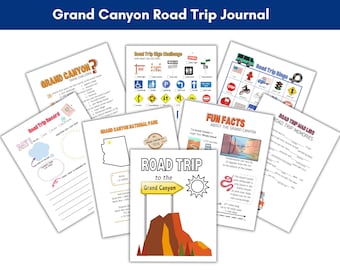 Diario de viaje por carretera al Gran Cañón para niños: Actividades en el Parque Nacional (PDF)